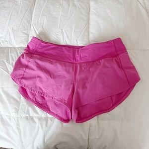 lululemon PINK speed up shorts!!